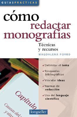 COMO REDACTAR MONOGRAFIAS