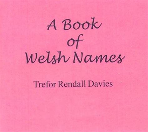 COMPLETE BOOK OF WELSH NAMES