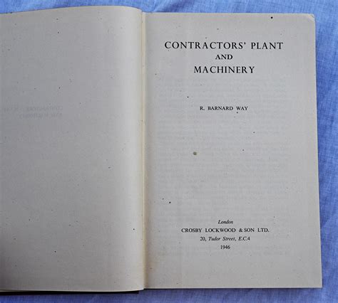 CONTRACTORS' PLANT AND MACHINERY