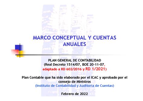CUENTAS ANUALES.PLAN GRAL.CONTABILIDAD