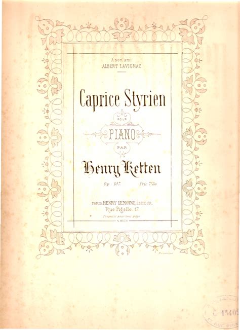 Caprice Styrien pour Piano