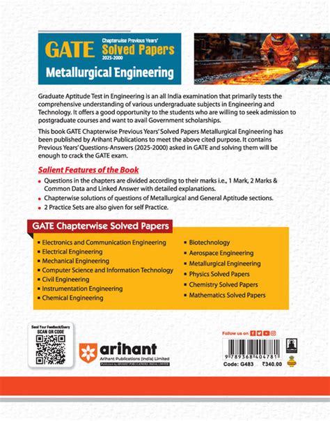 Chapterwise GATE Metallurgical Engineering Solved Papers