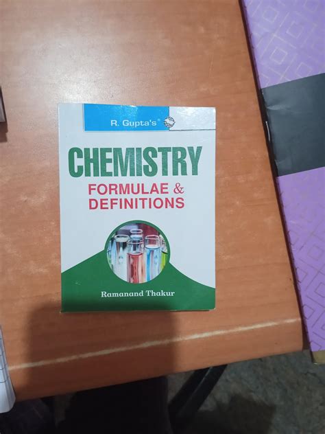 Chemistry Formulae & Definitions