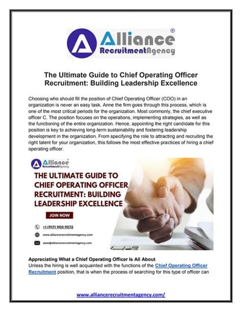 Chief Operating Officer A Complete Guide