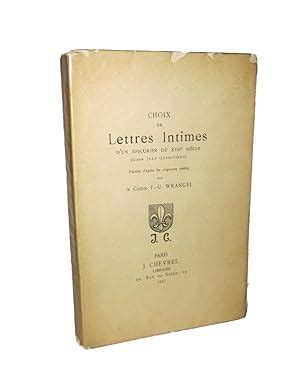 Choix de Lettres Intimes.