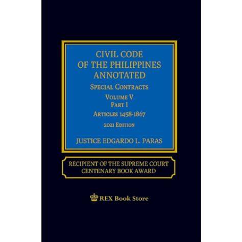 Civil Code of the Philippines Annotated (Volume V)