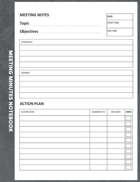 Classic Notebook.: Meeting notes.