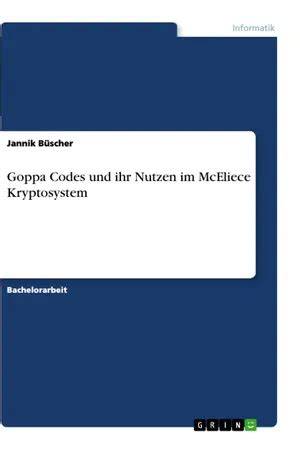 Codici di Goppa (Italian Edition)