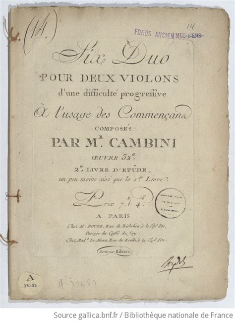 Collection progressive ... pour deux Violons. 1e