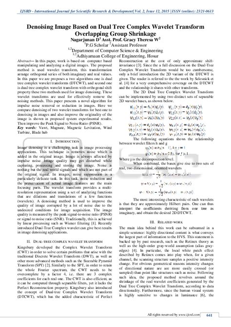 Complex Wavelet Based Image Denoising
