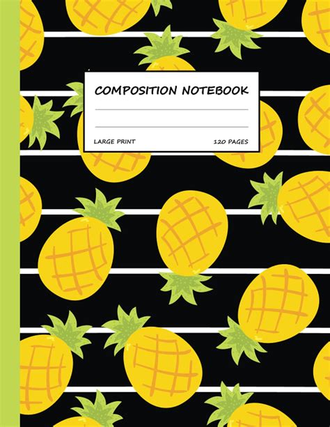 Composition Notebook- Foods Edition- Pineapple