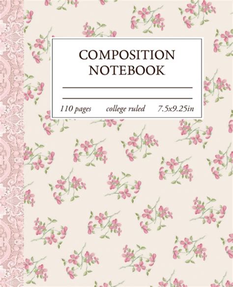 Composition notebook: Cute floral composition notebook