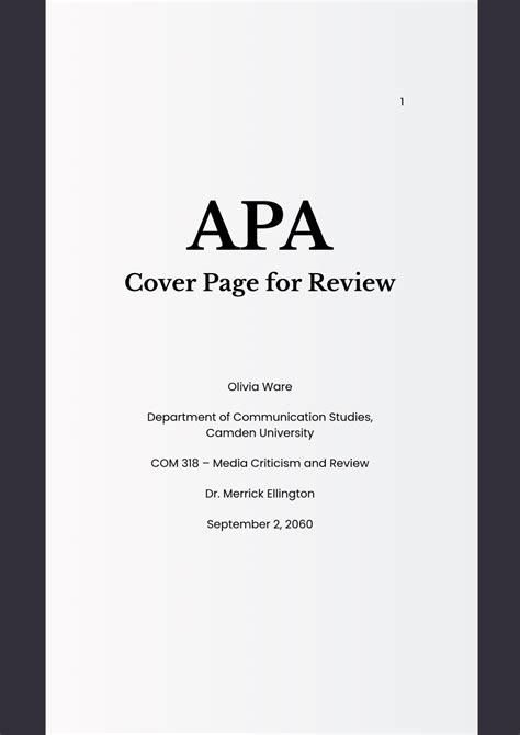 Concise Rules of APA Style