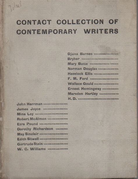 Contact Collection of Contemporary Writers