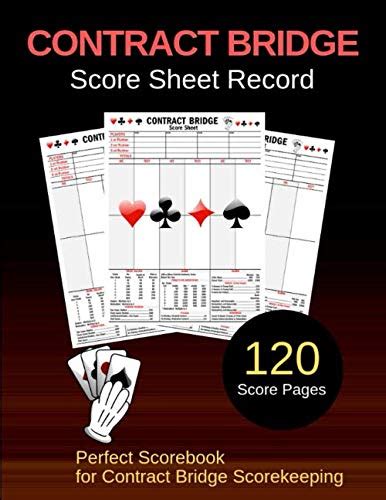 Contract Bridge Score Record Sheet: Bridge Score Notebook