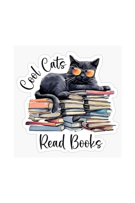 Cool Cats Read Sticker