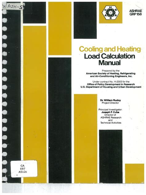 Cooling and Heating Load Calculation Manual