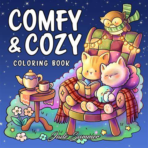 Cozy Animal Coloring Book: Relaxing Cute Scenes
