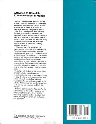 Creative Communicative Activities for French