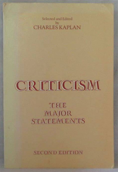 Criticism Major Statements