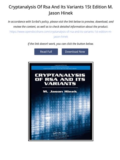 Cryptanalysis of Rsa and Its Variants