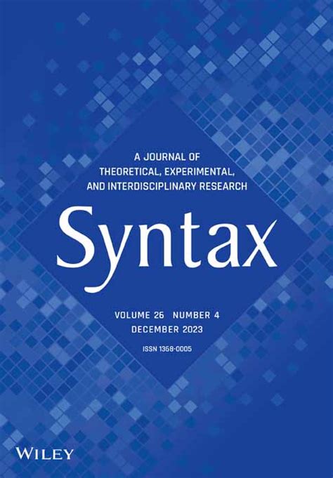 Current Approaches to Syntax