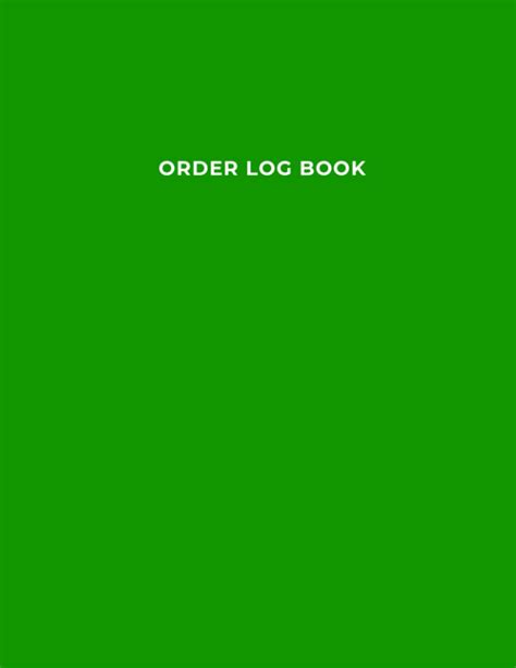 Customer Order Log Book