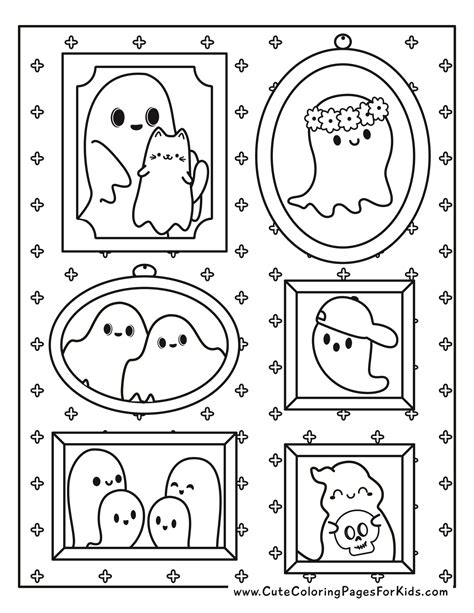 Cute Ghosts: Coloring Book