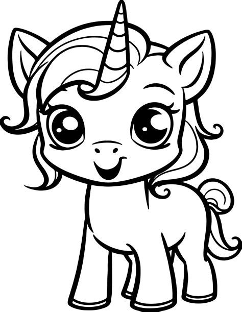 Cute Unicorn: Coloring Book