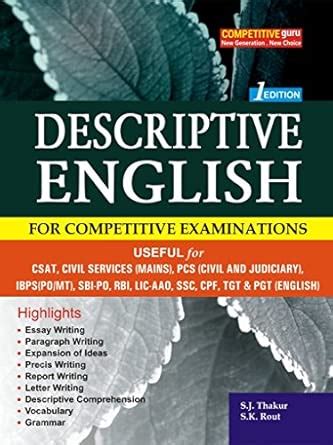 DESCRIPTIVE ENGLISH (For All Competitive Examinations)