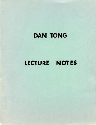 Dan Tong Lecture Notes