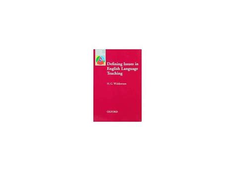 Defining Issues in English Language Teaching