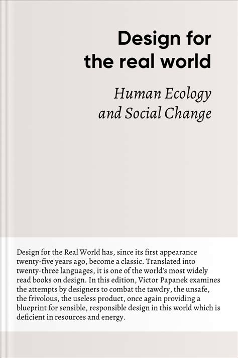 Designing the Real World