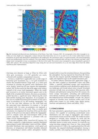 Develop models to simulate snow accumulation