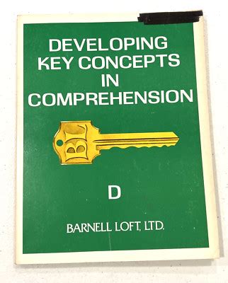 Developing Key COncepts in Comprehension D