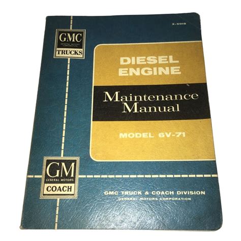 Diesel Engine Maintenance Manual Model 6V-71