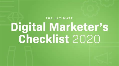 Digital Marketing Checklist
