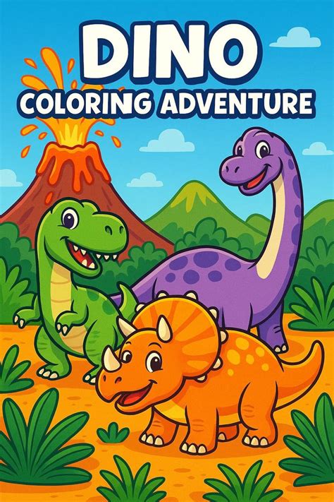 Dino Fun: A Prehistoric Coloring Adventure"