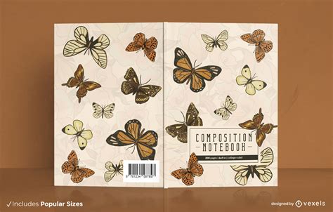 Distressed butterfly notebook