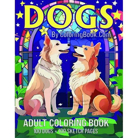 Dogs - Adult Coloring Book