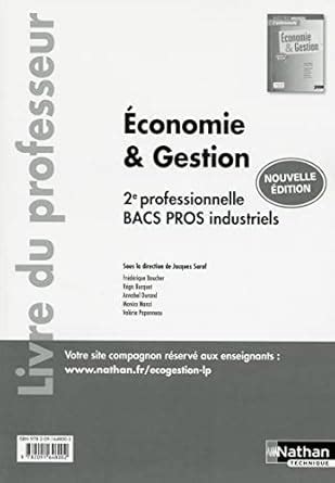 ECONOMIE-GESTION 2DE BAC PRO INDUSTRIELS