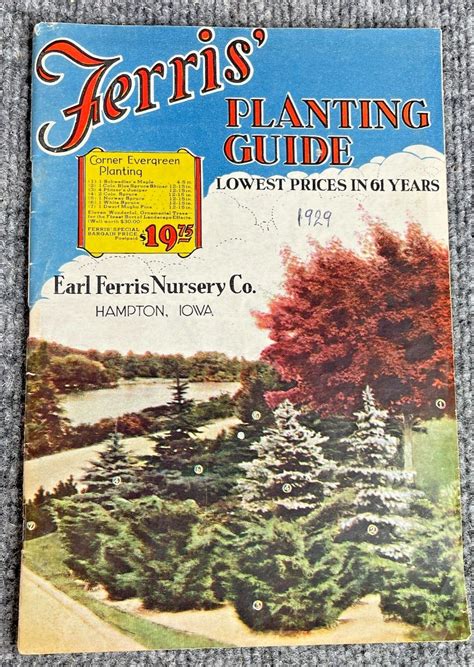 Earl Ferris Planting Guide 1971 Catalog