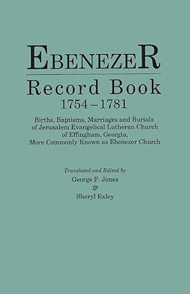 Ebenezer Record Book