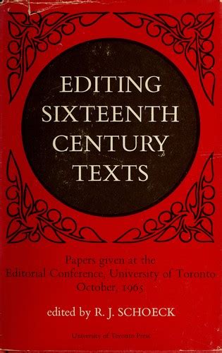 Editing Sixteenth Century Texts