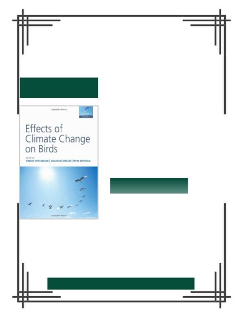 Effects of Climate Change on Birds