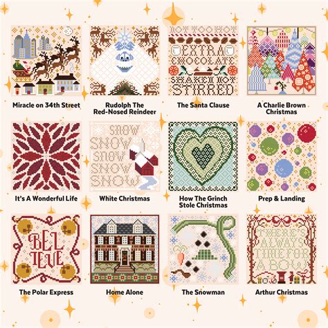 Embroidery 12 cross stitch patterns
