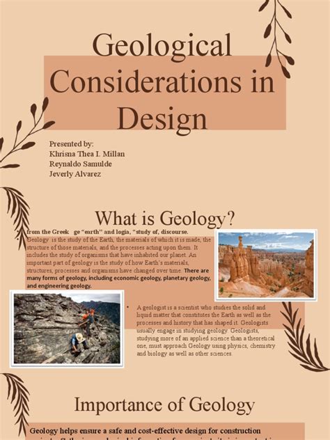Engineering Geological Consideration