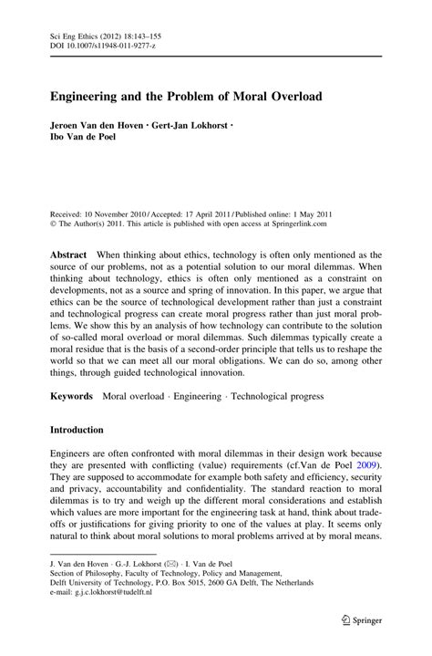Engineering and the Problem of Moral Overload