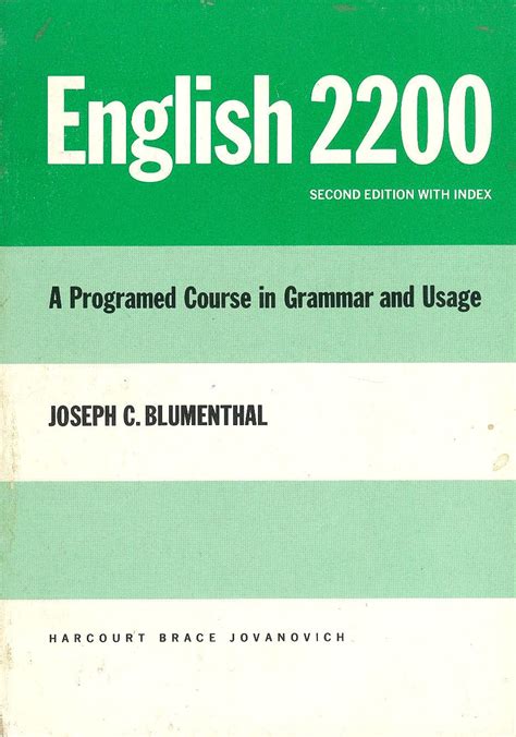 English 2200: A Programed Course In Grammar Usage.