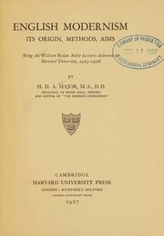 English Modernism, Its Origin, Methods, Aims